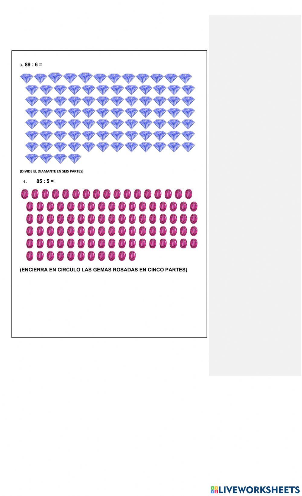 Divisiones con 2,3 y 4 dígitos