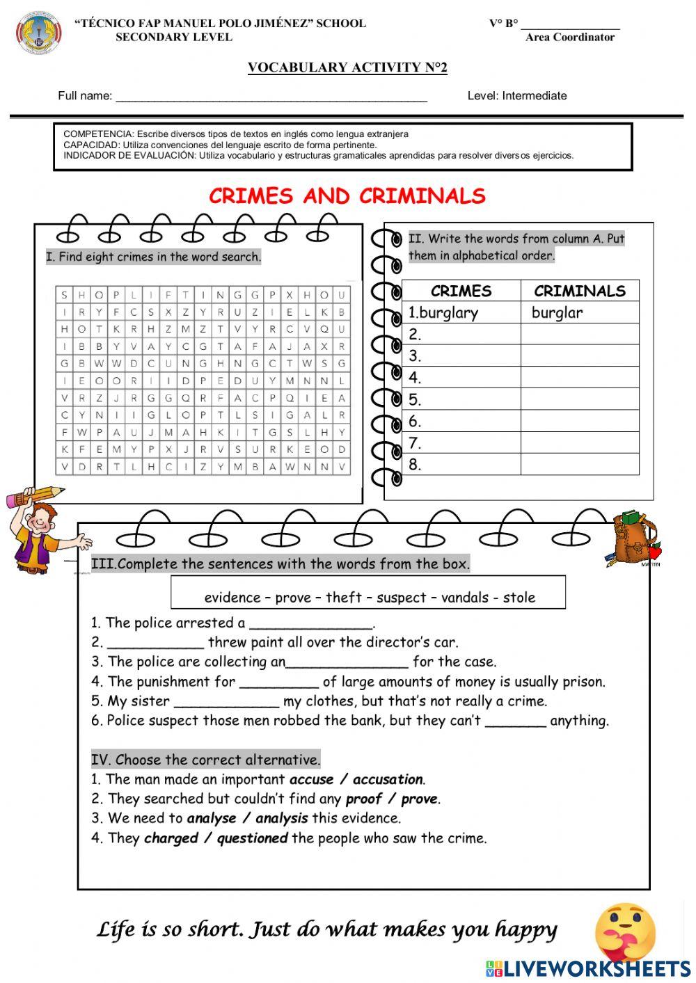 VOCABULARY ACTIVITY N°2