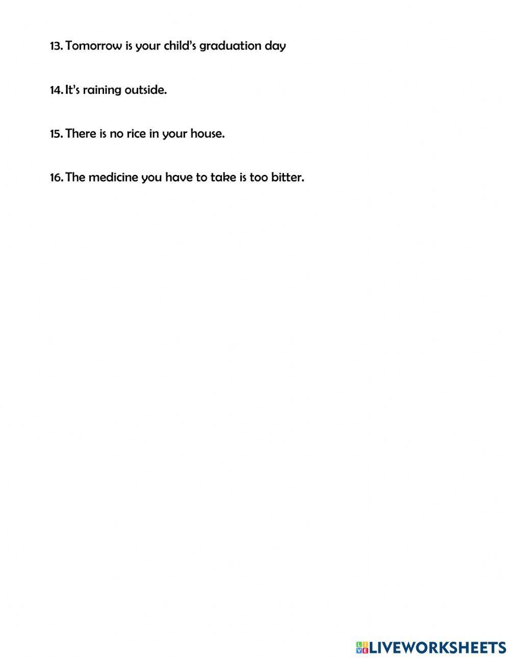 Future simple will quick decisions