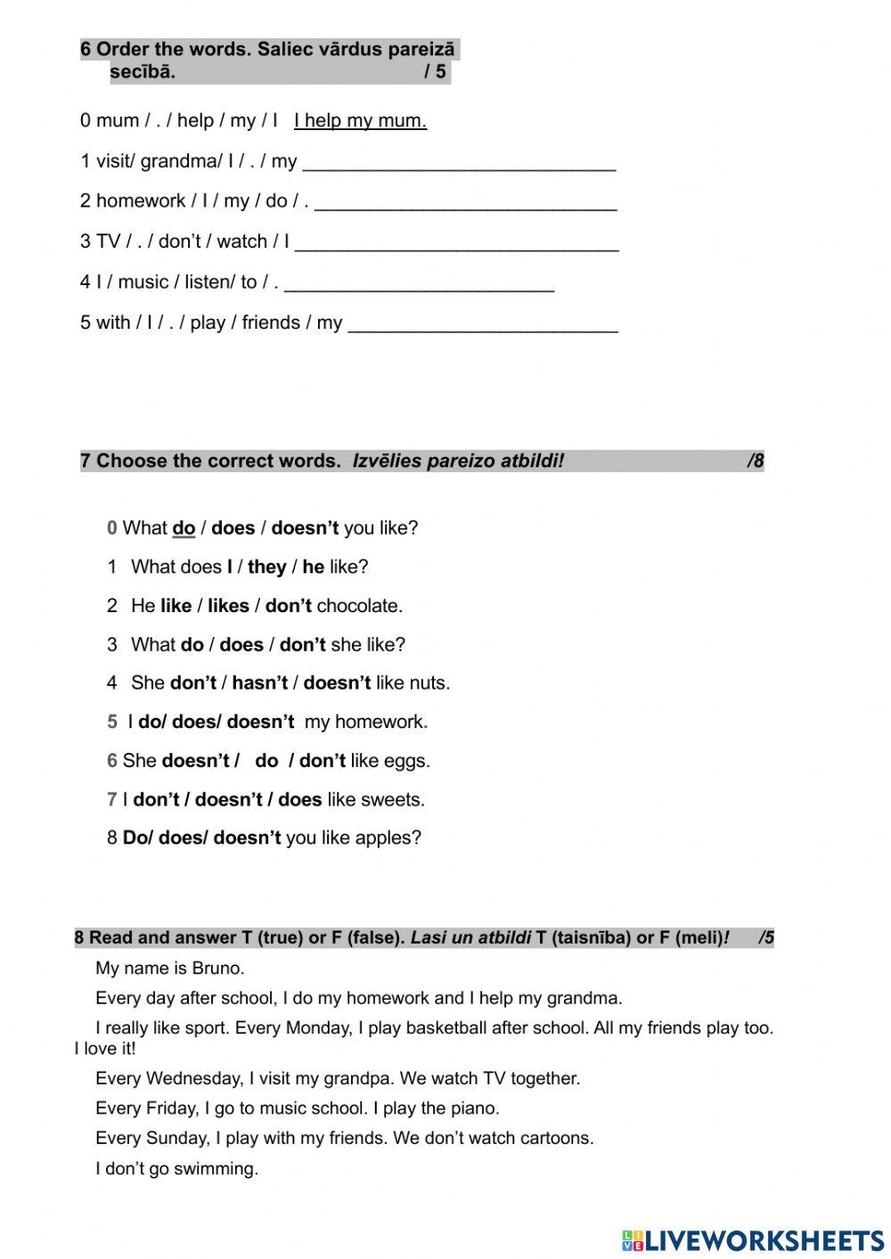 Test on units 6 and 7