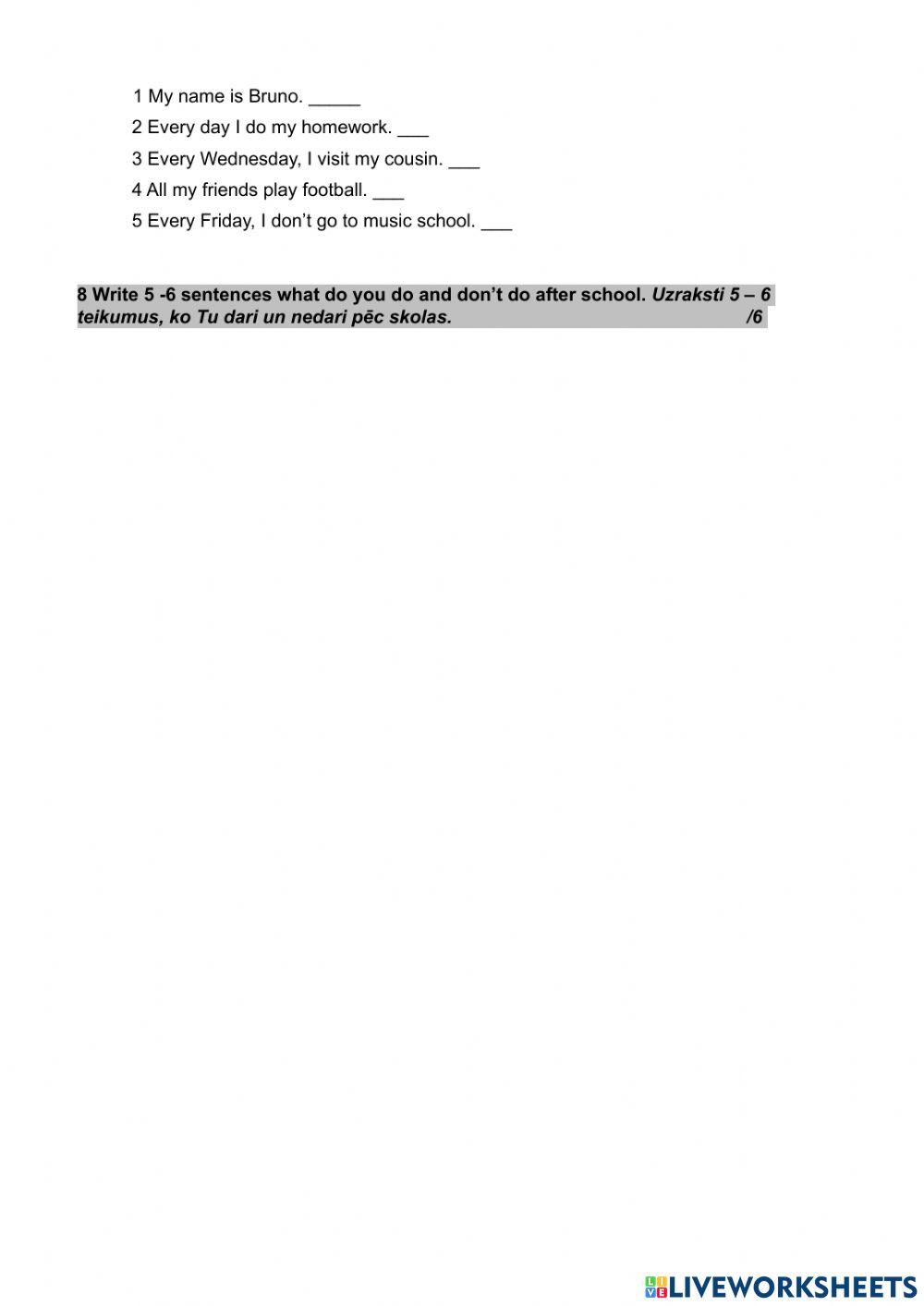 Test on units 6 and 7