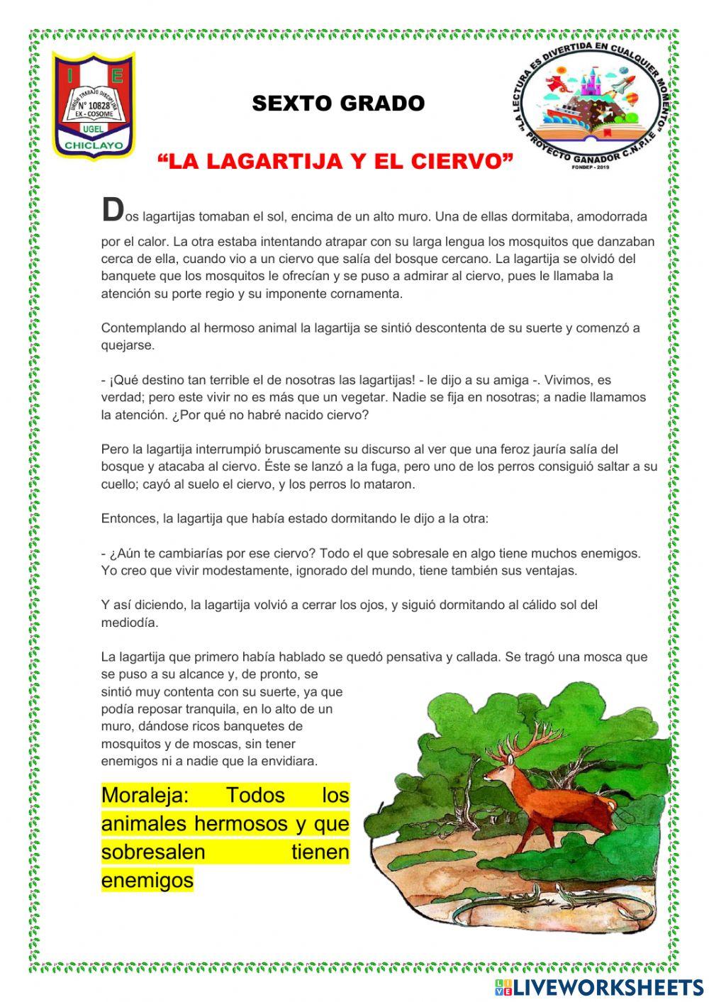 -la lagartija y el ciervo-