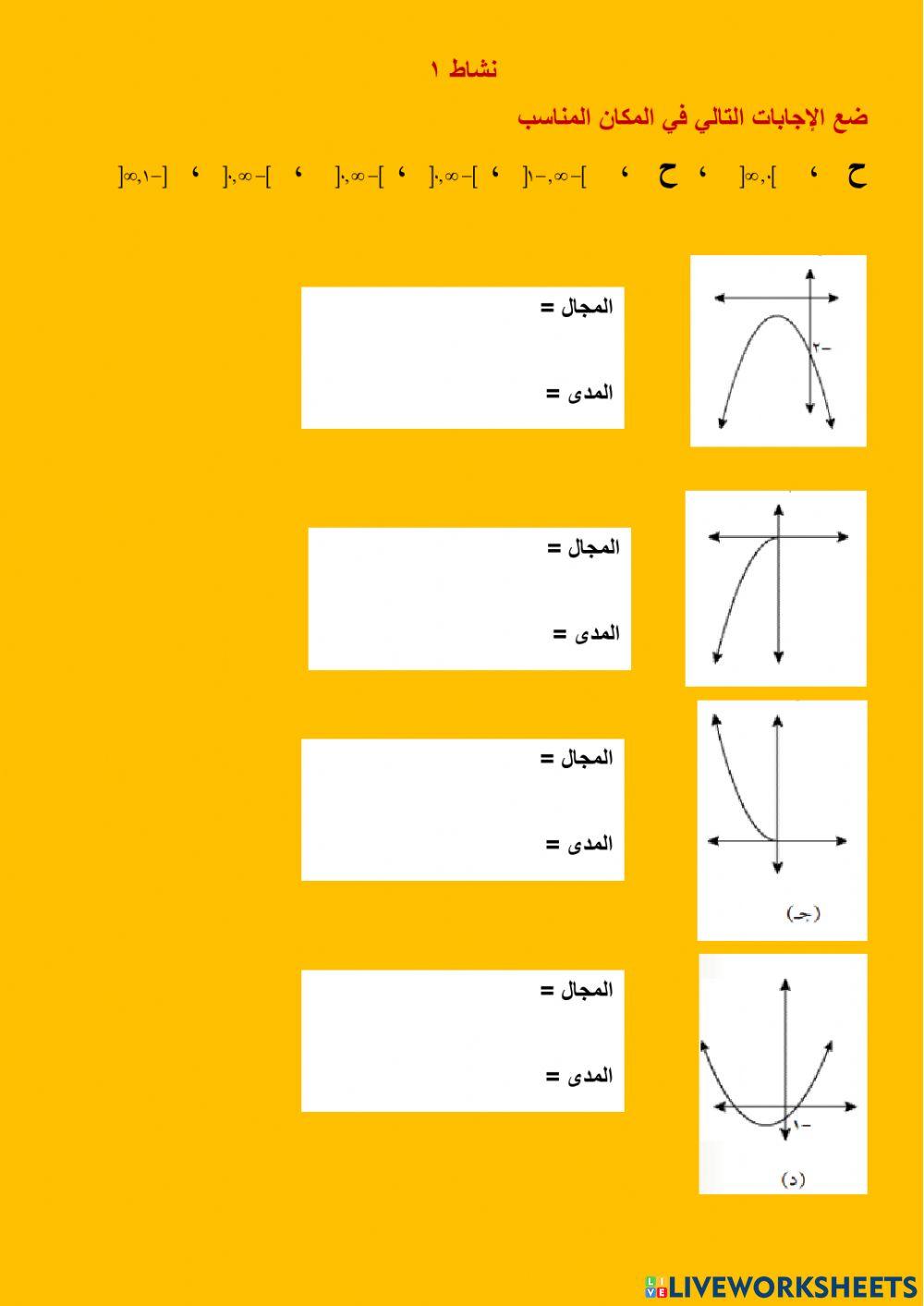 المجال و المدى
