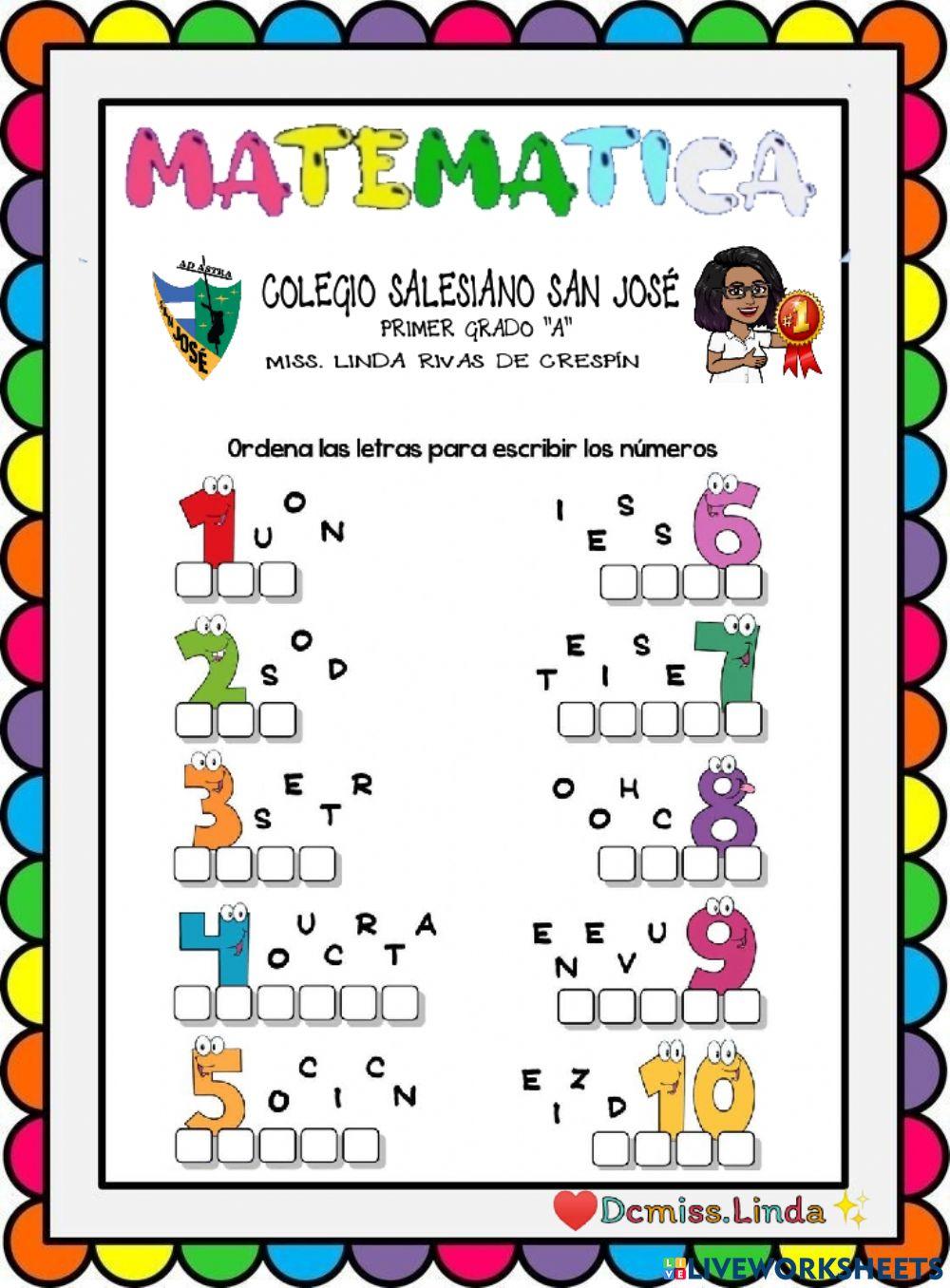 Números del 1 al 10