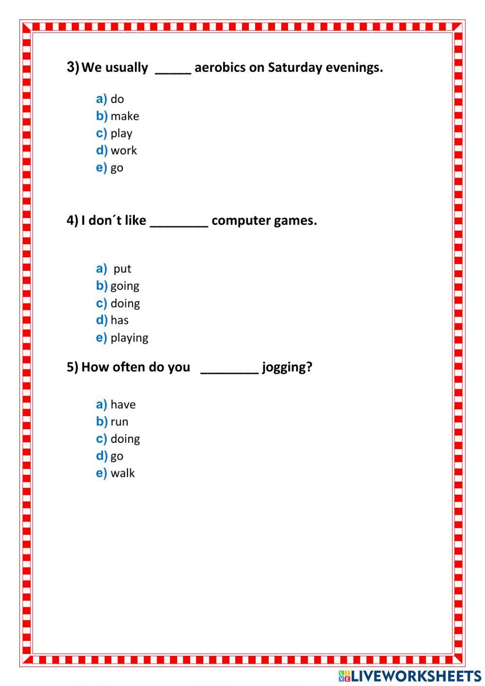 3rd. GRADE – HOMEWORK SESSION B – Chapter 4
