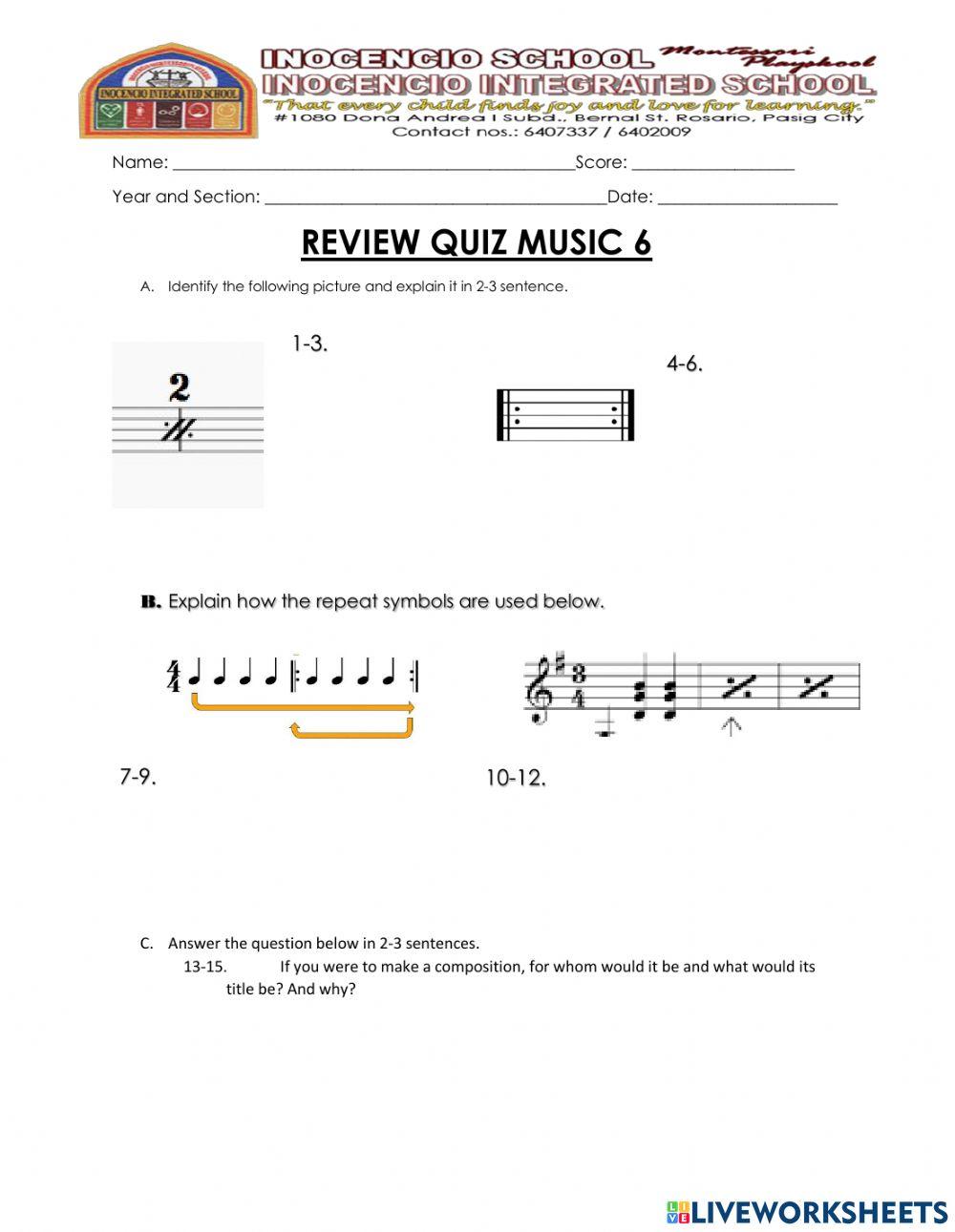 Q3-review quiz music 6