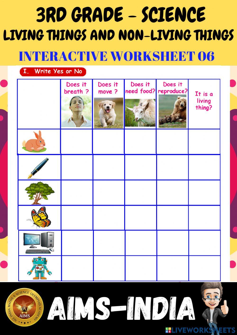 3rd-science-ps06-living things & non living things