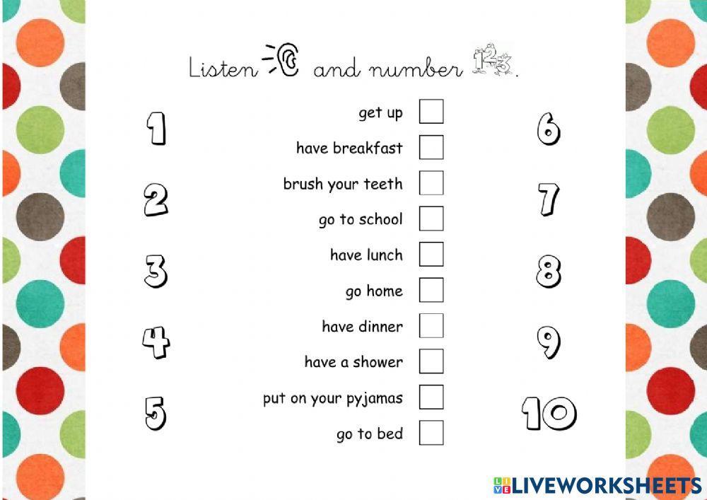 Things we do every day.