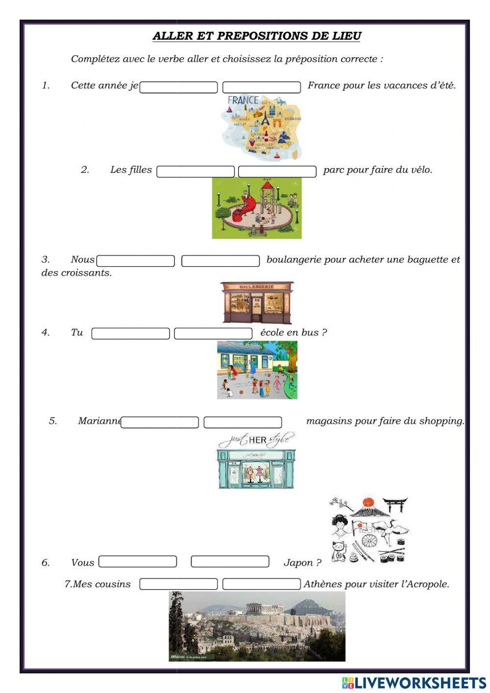 Aller et prepositions