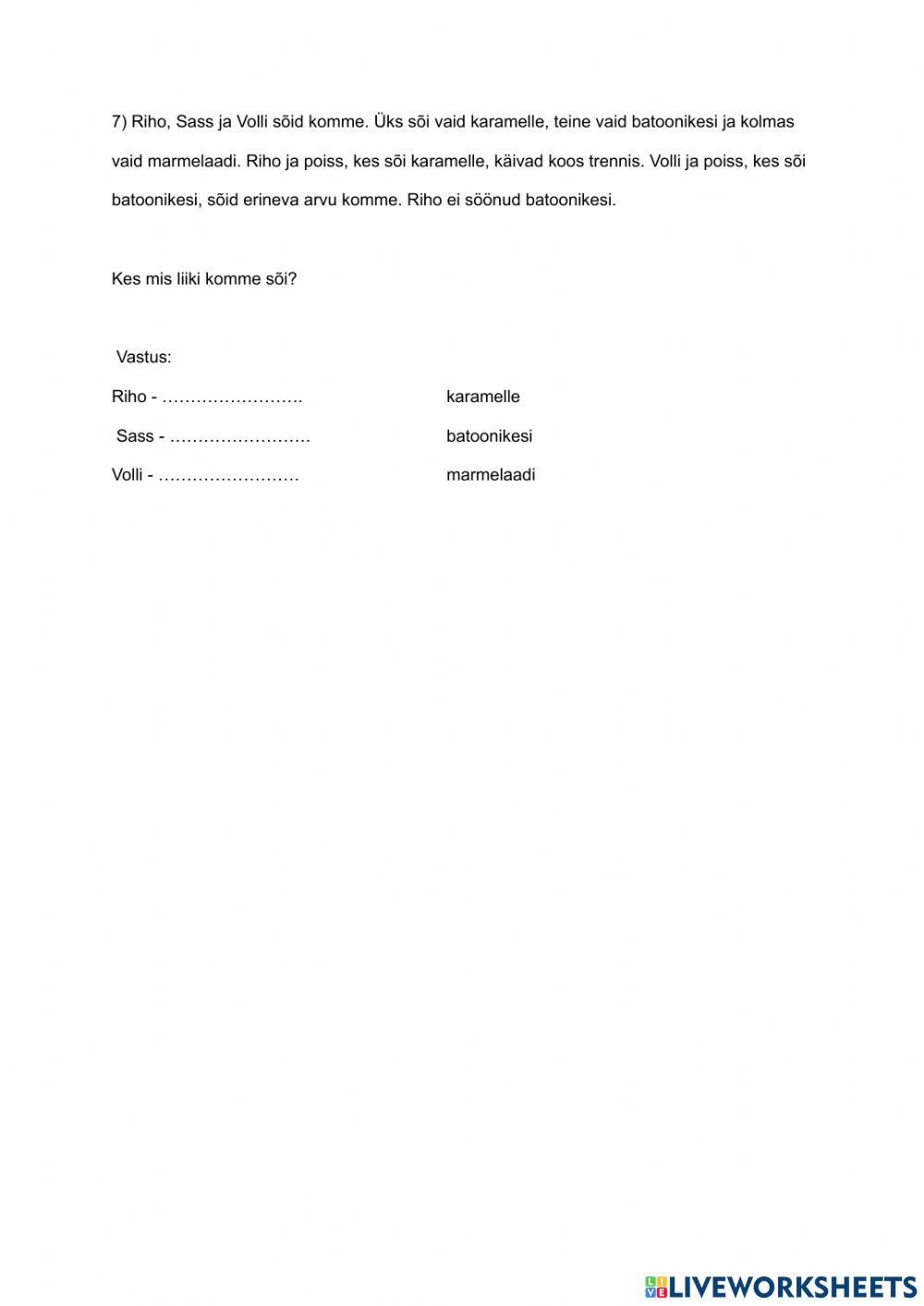 Matemaatika nuputamisülesanded