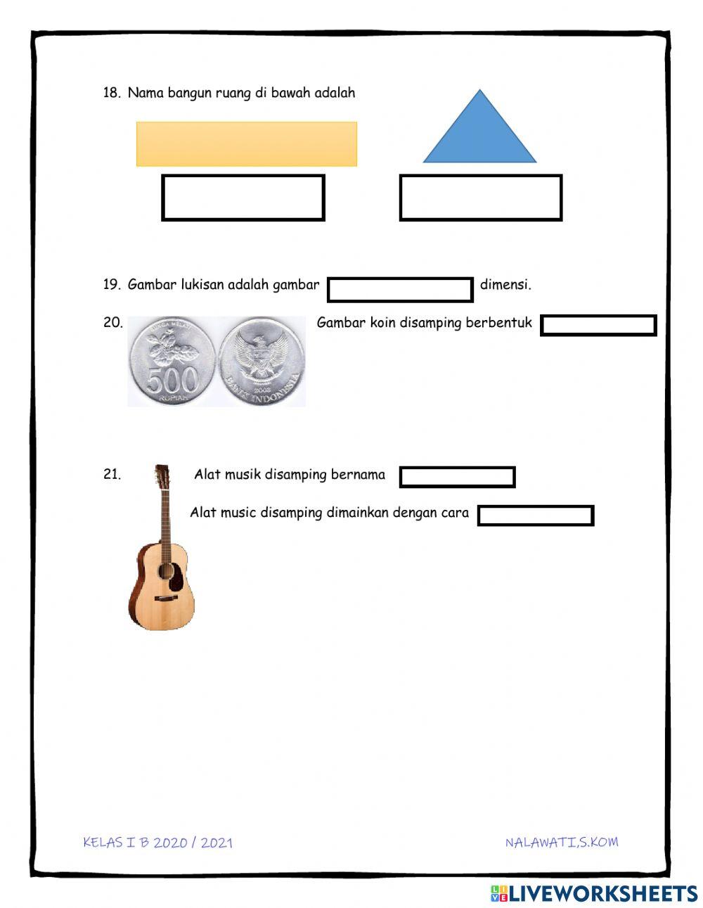 Evaluasi tema 7 Kelas I - B