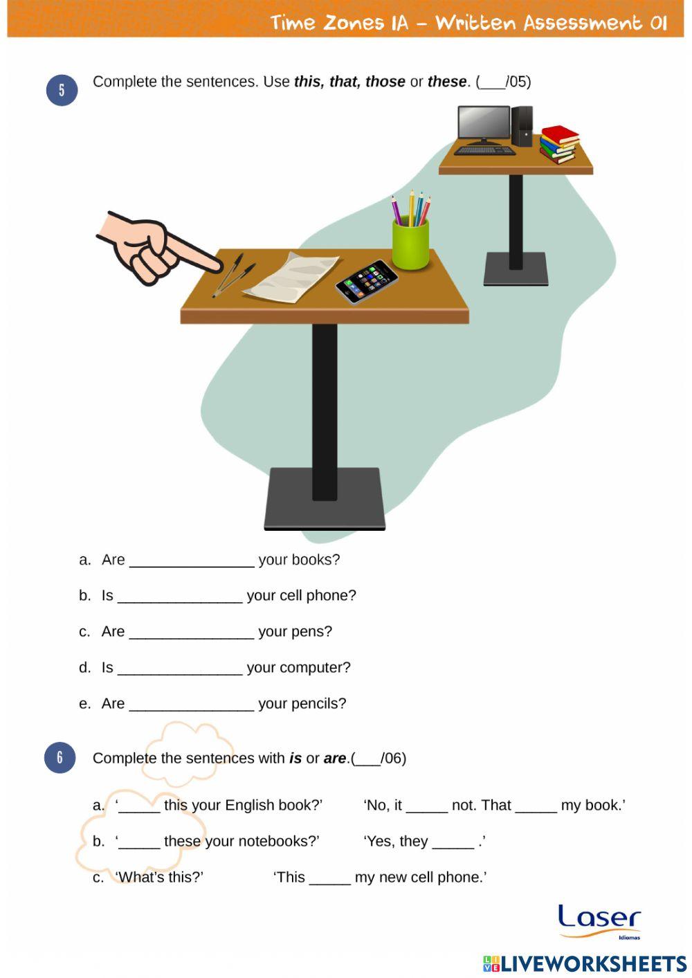 Time Zones 1 First Edition - Evaluation Exercises for Units 1 to 3