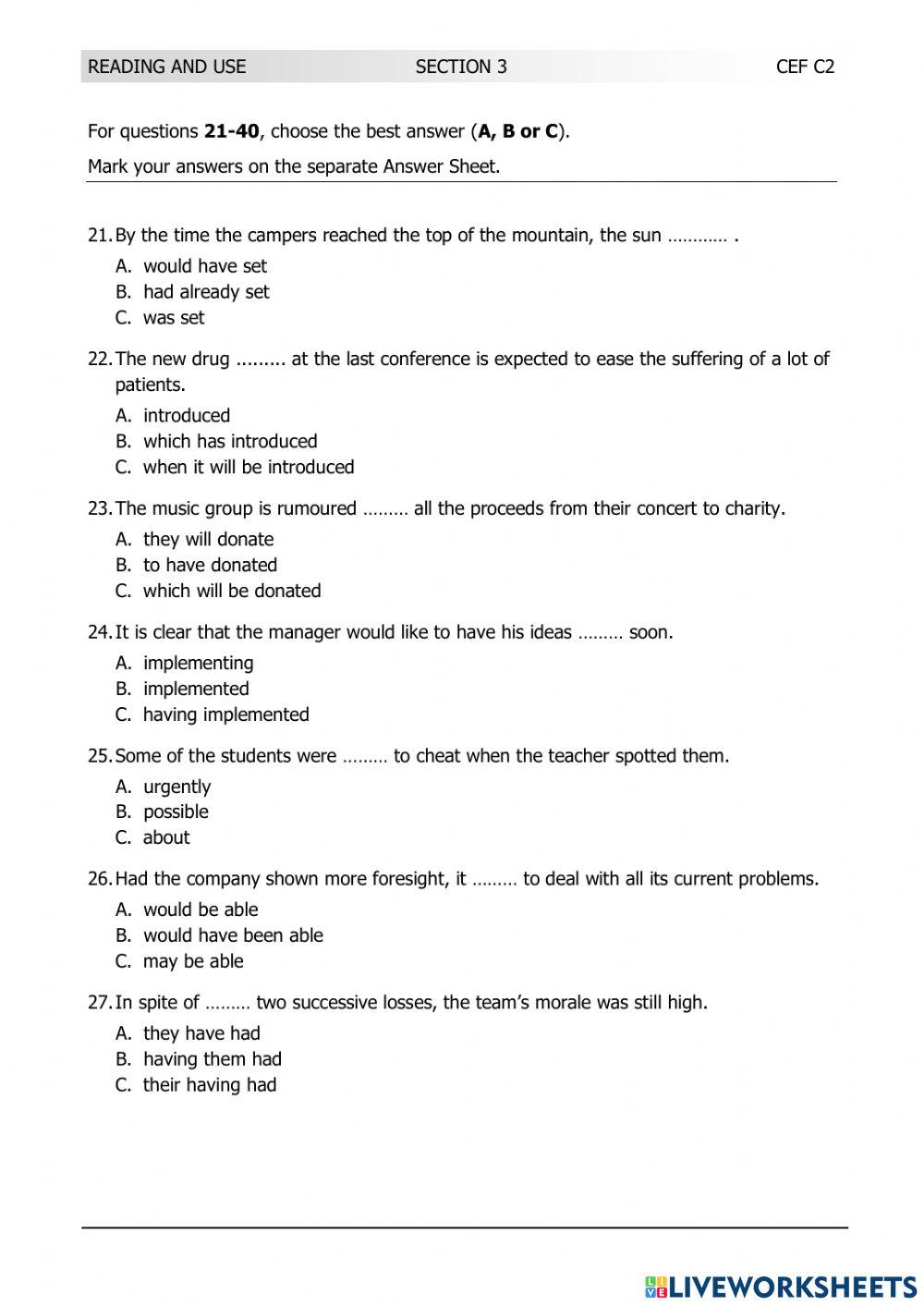 LRN C2 JUNE 2016 TEST