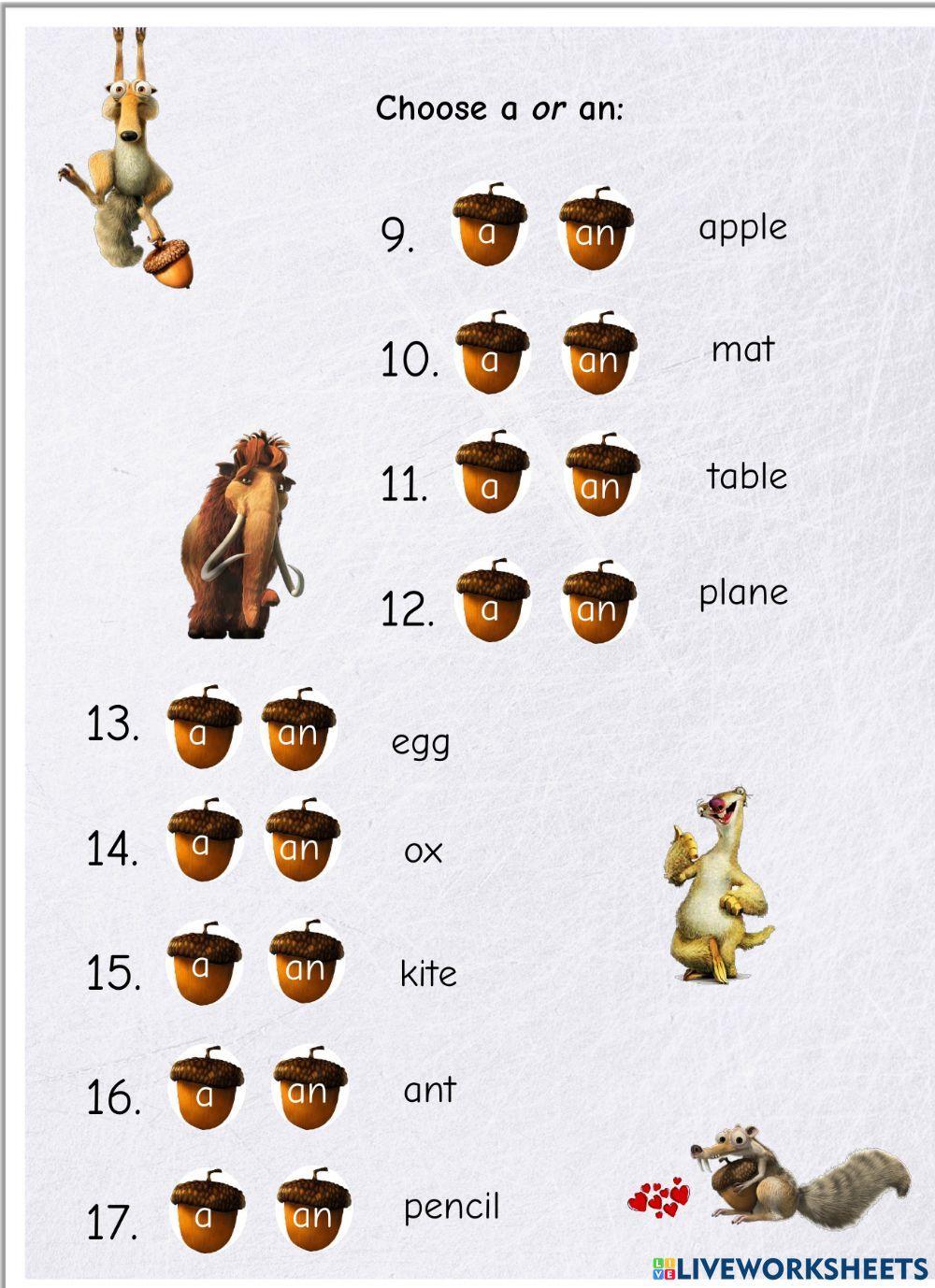 Indefinite Articles A-An