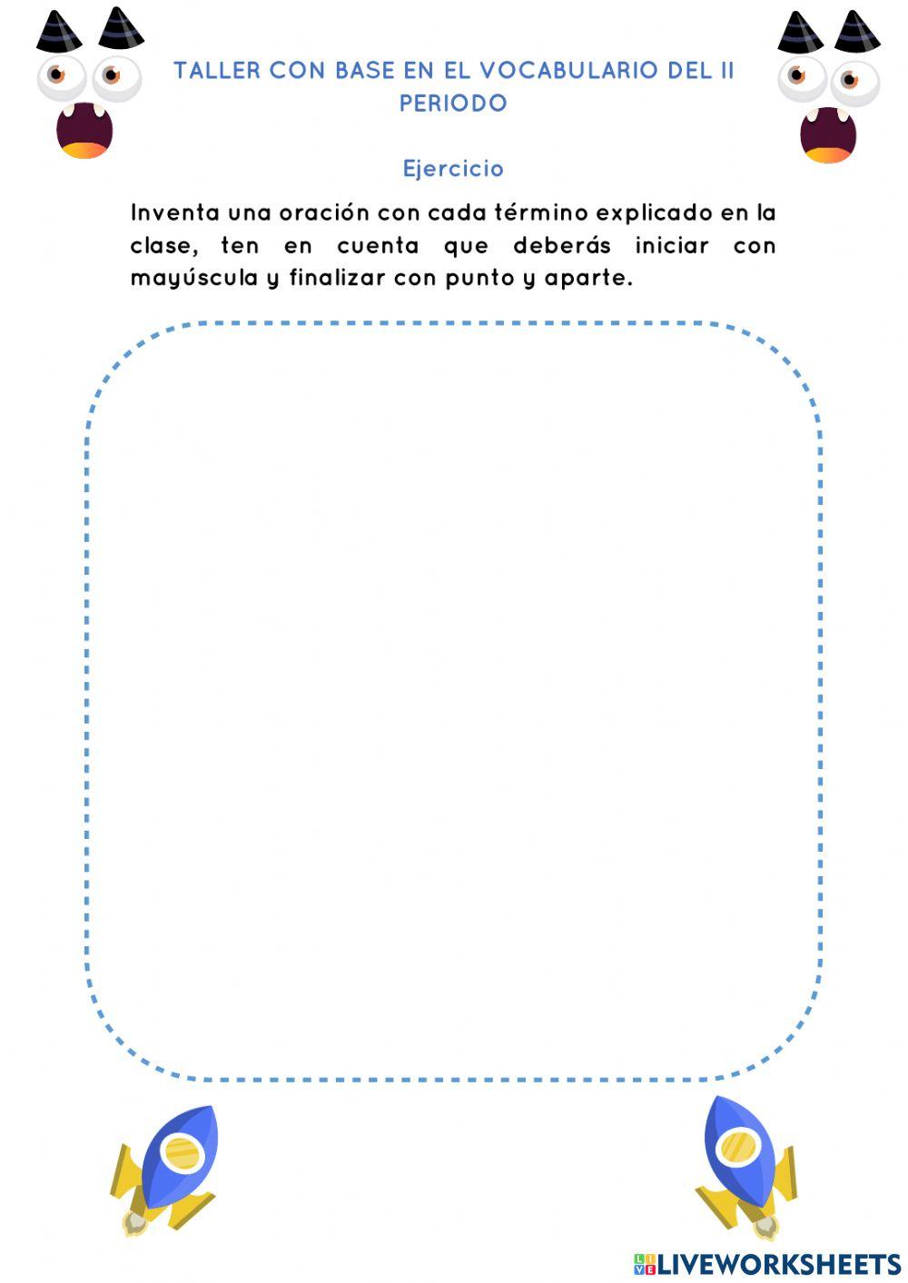 Vocabulario ii periodo 4°