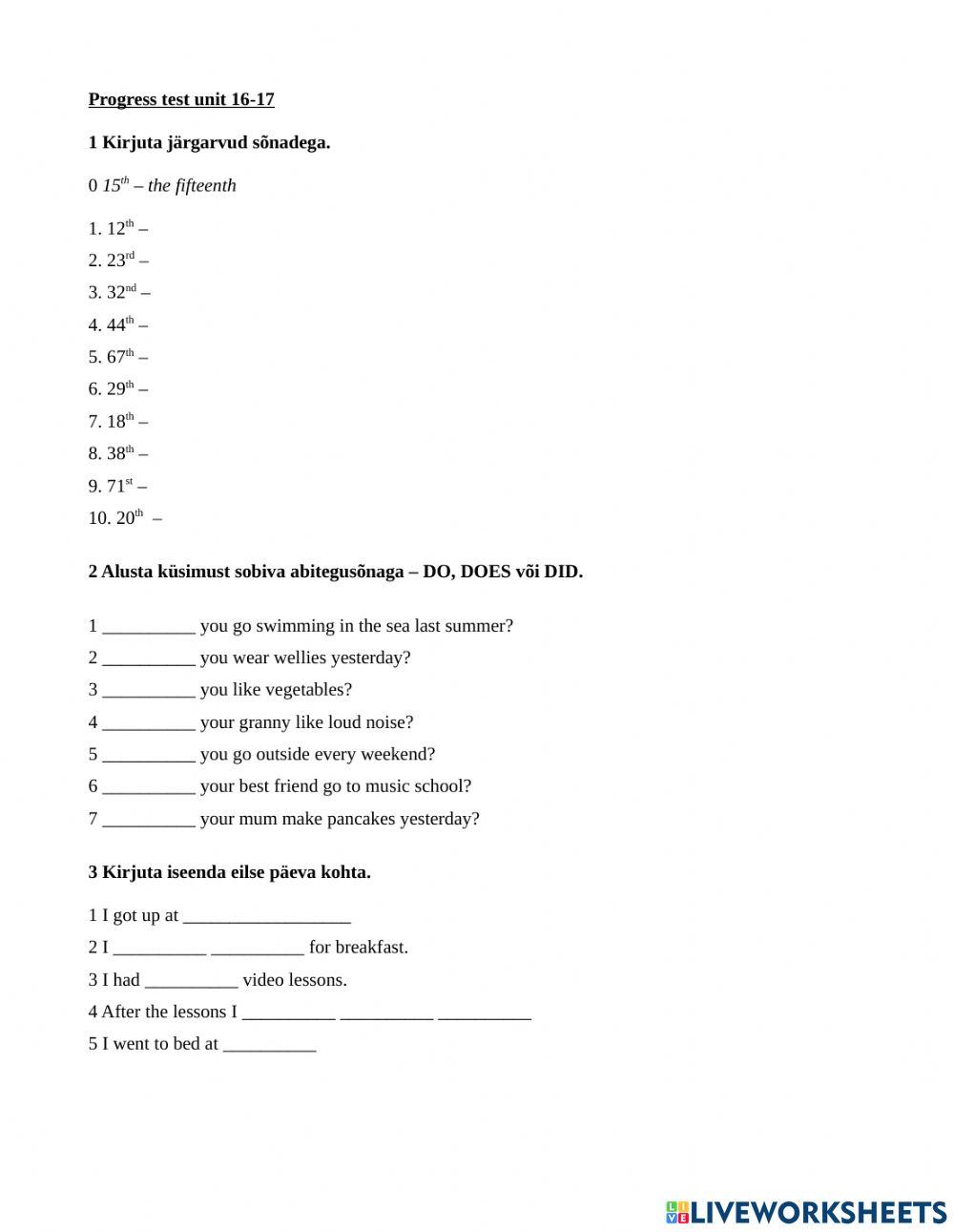 I Love English 2 unit 16-17