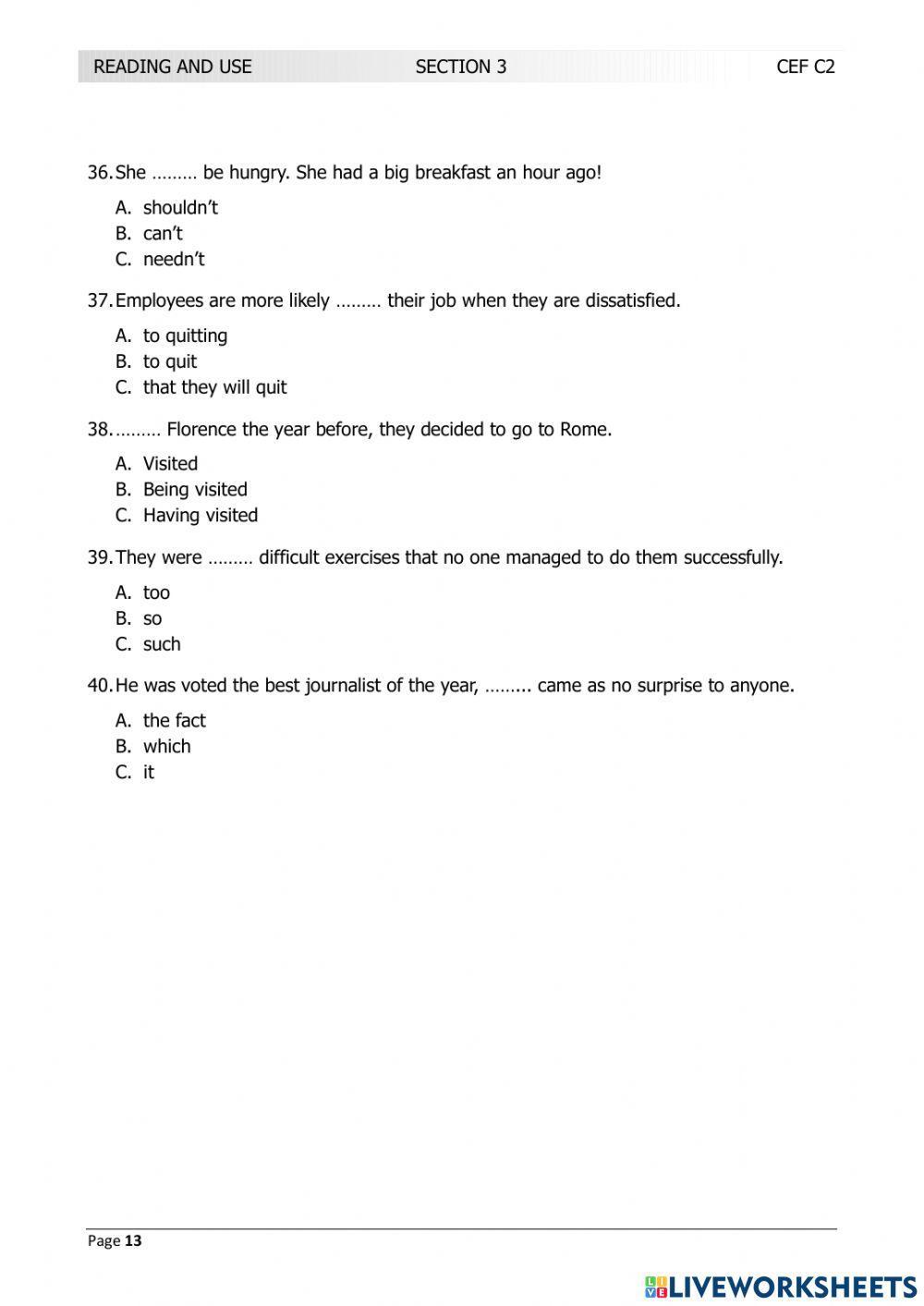 LRN C2 JUNE 2017 TEST