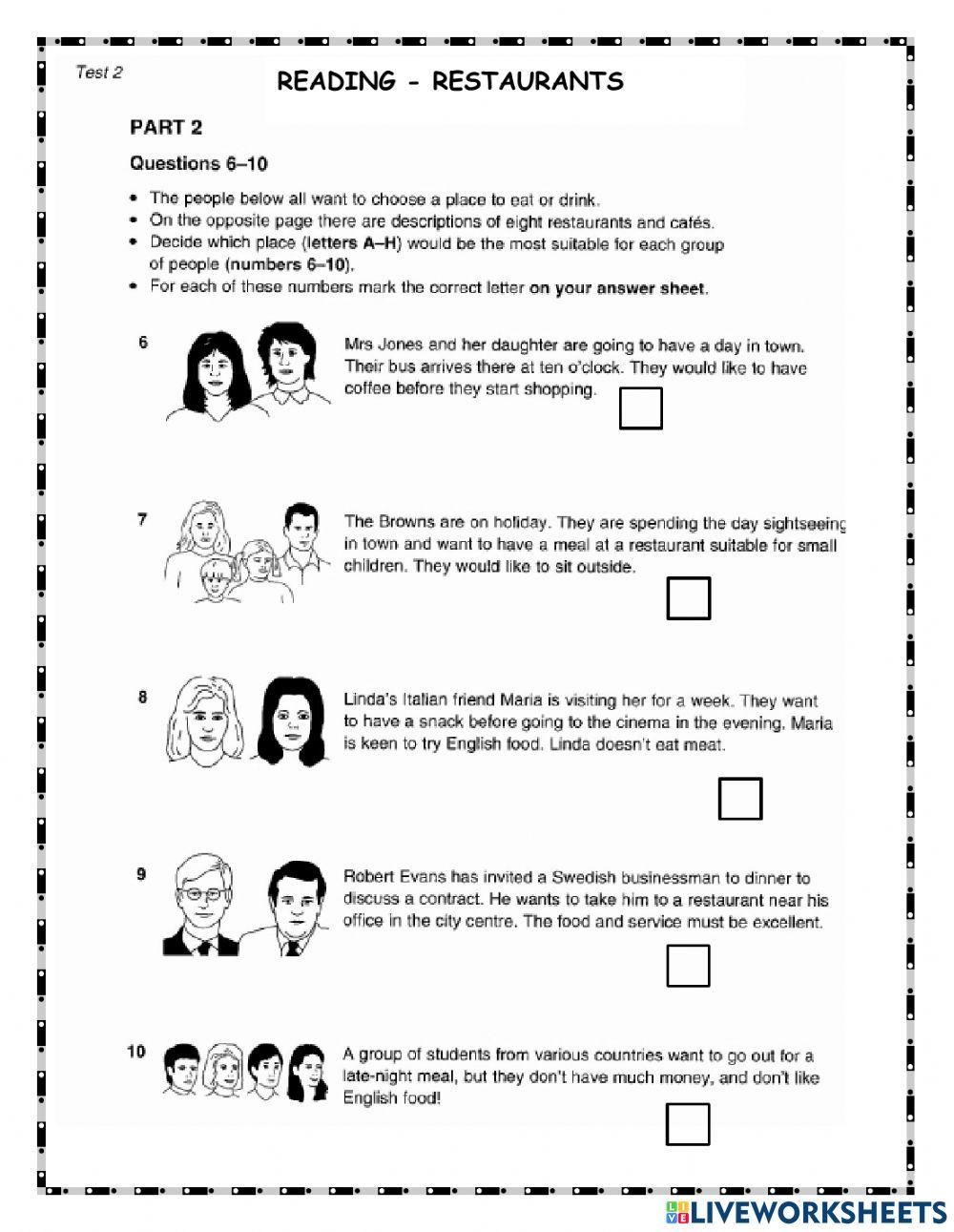 Places to Eat PET Reader