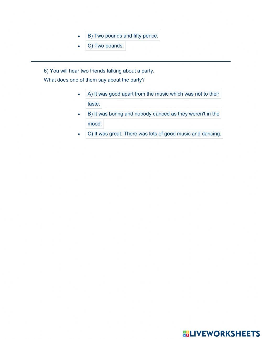 Ket listening part 2