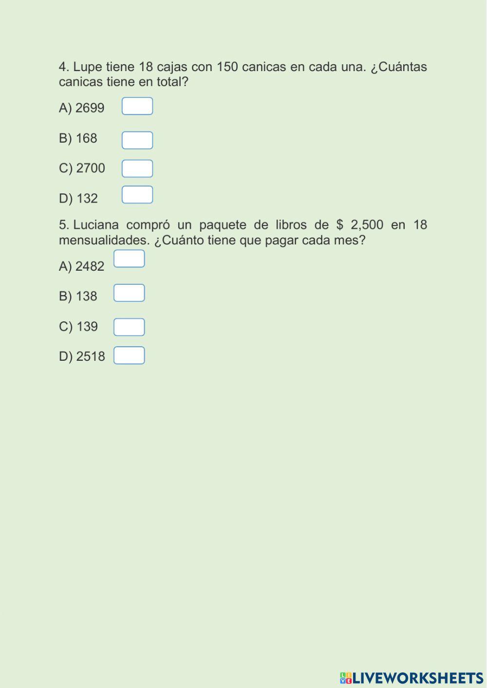 Problemas con divisiones