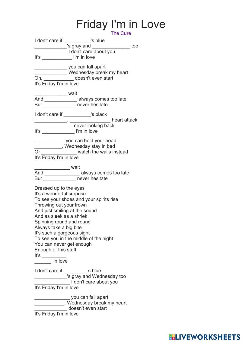 Vocabulary revision. Days