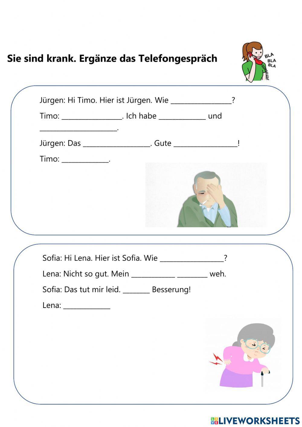 Sie sind krank Sie sind krank