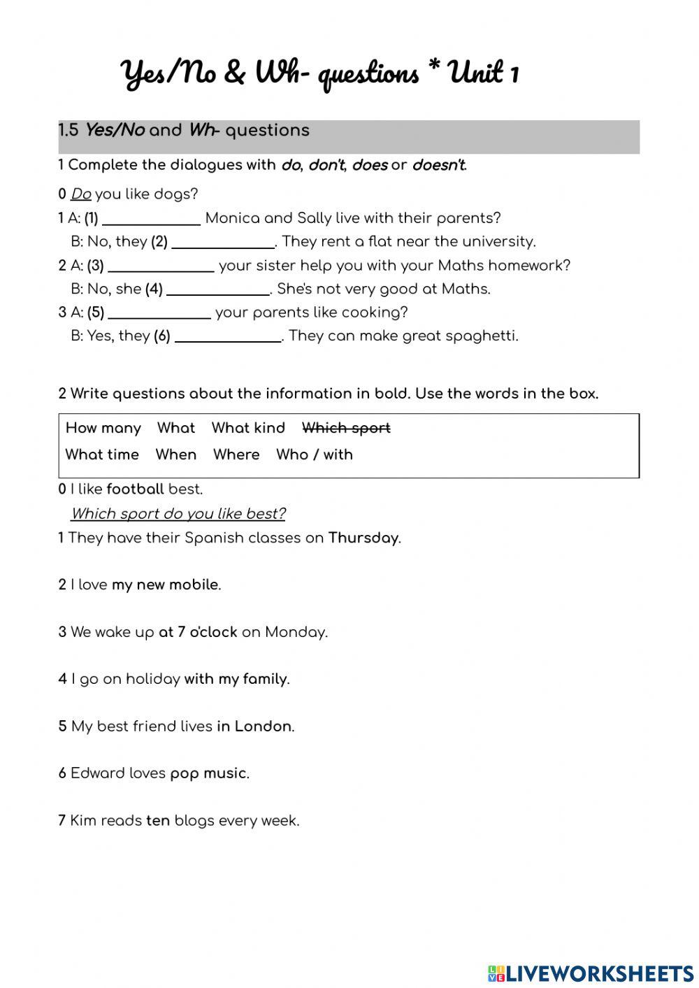 Yes-no & wh questions - mov & teens a1