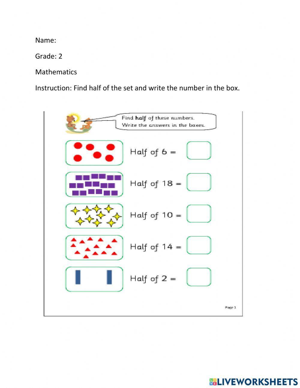 909718 Half Of A Set Tashcamgrade2 LiveWorksheets 909718 Half Of A Set Tashcamgrade2 LiveWorksheets