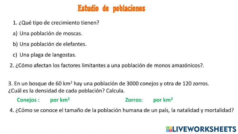 Estudio de Poblaciones