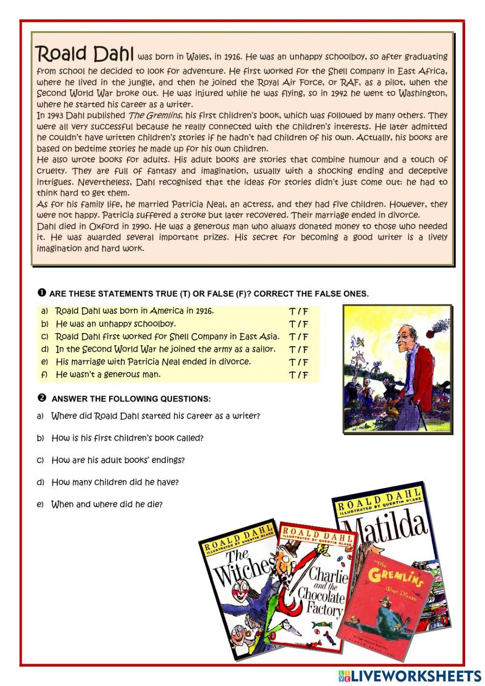 Roald Dahl Briography