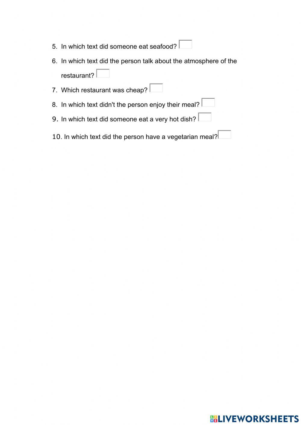 Reading Comprehension - Pre-.Intermediate 2