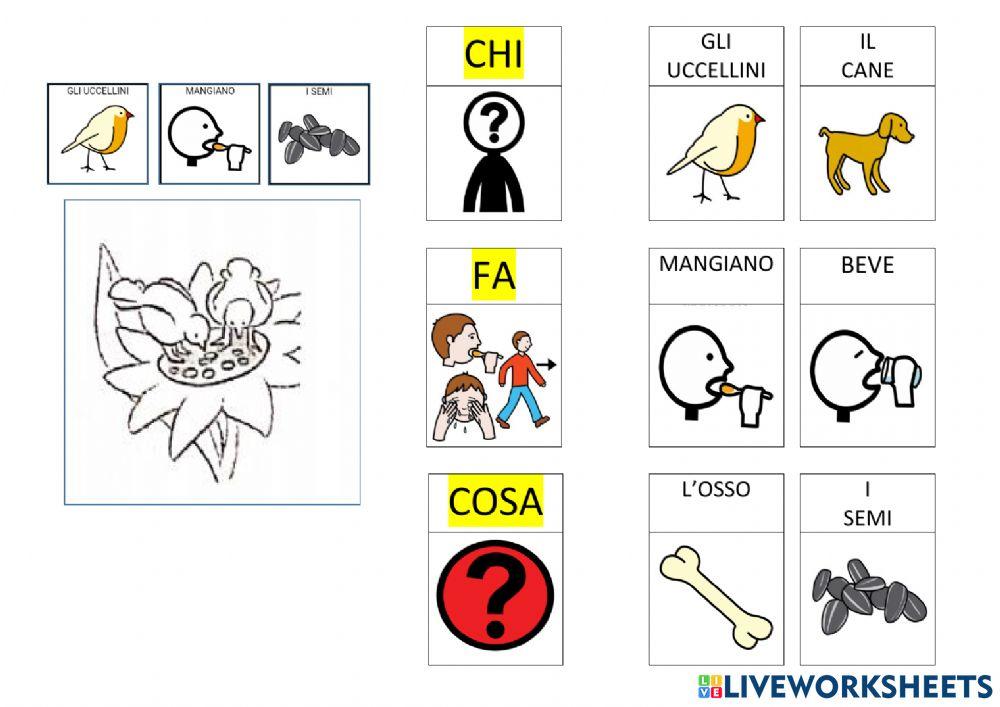 Chi Fa Cosa Interactive Worksheet Live Worksheets Chi Fa Cosa Interactive Worksheet Live Worksheets