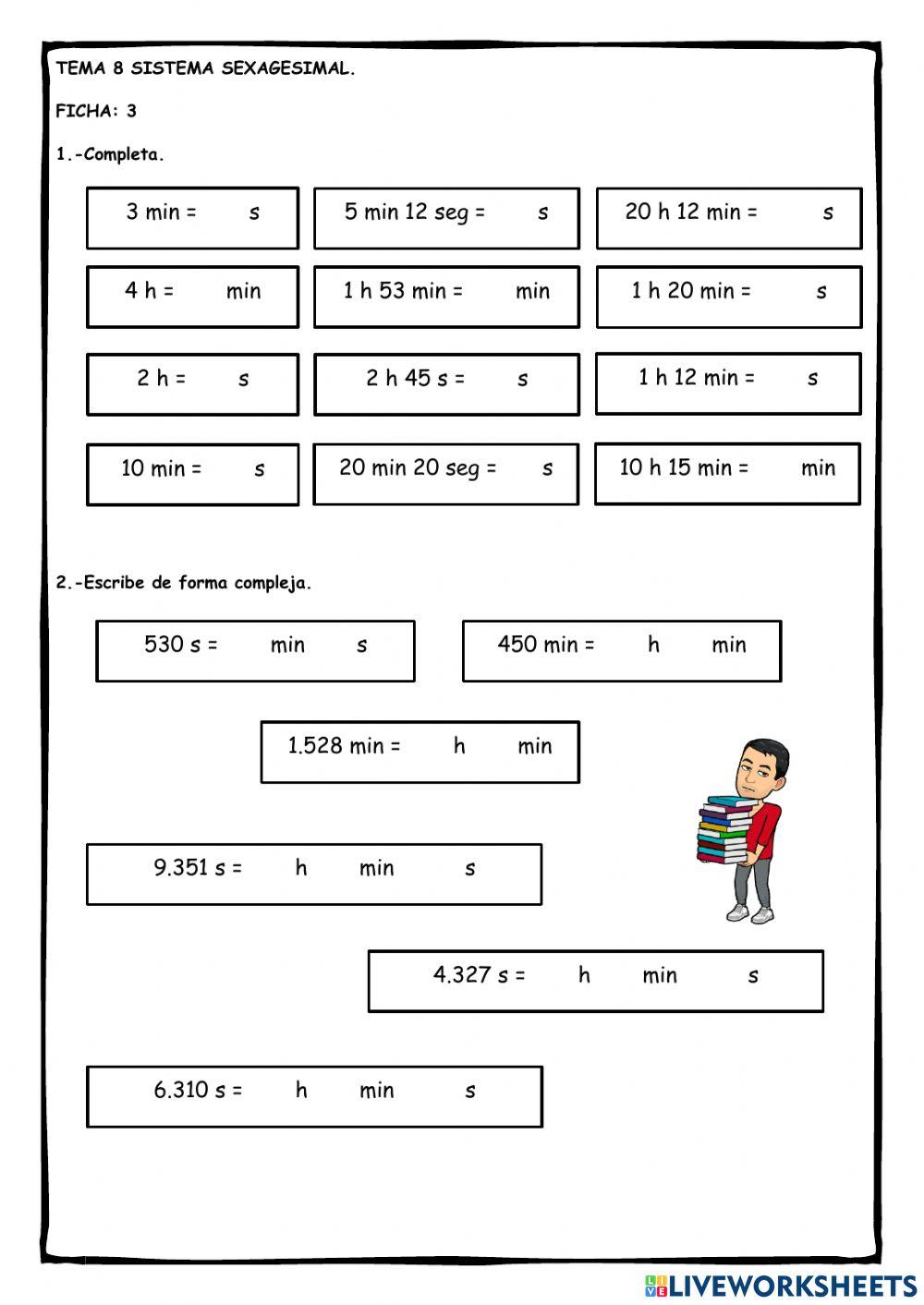 Ficha 3: Sistema Sexagesimal