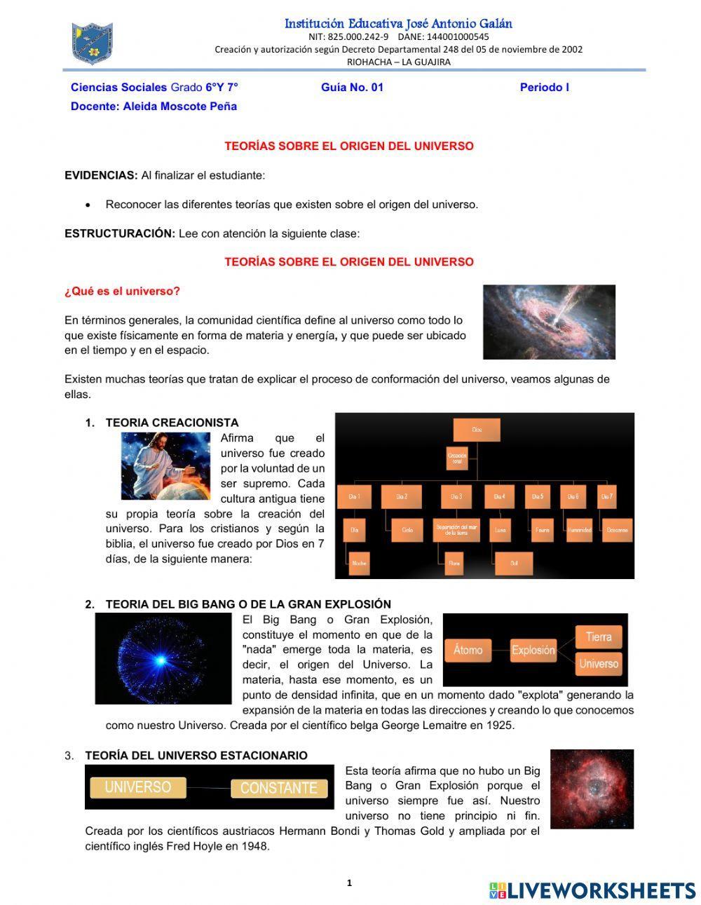 Teorías del Origen del Universo