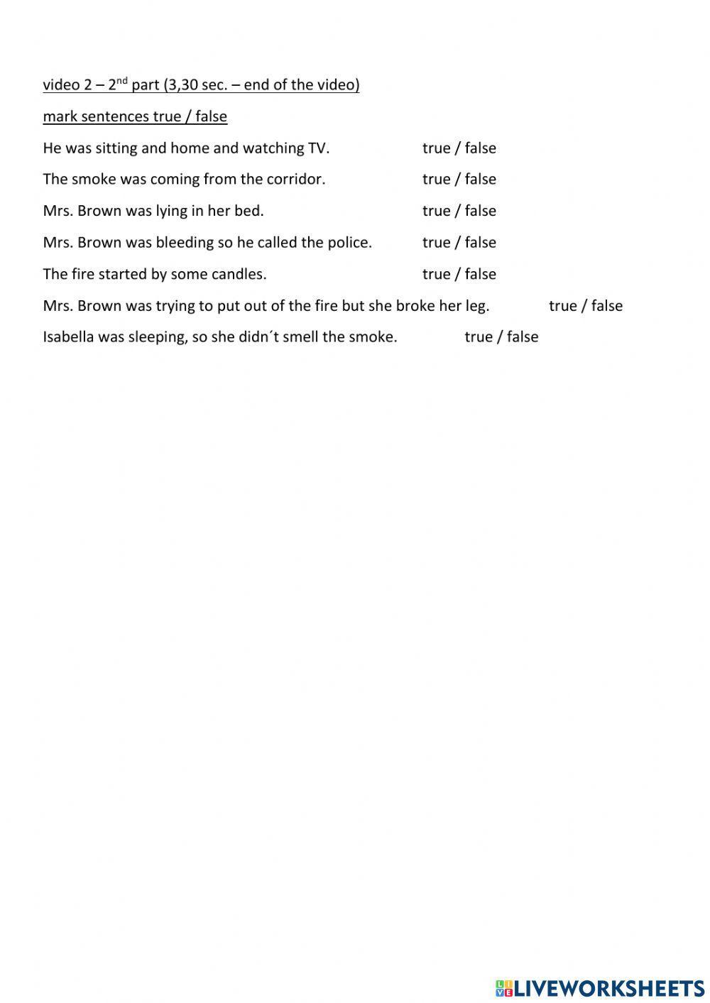 Past continuous video lesson