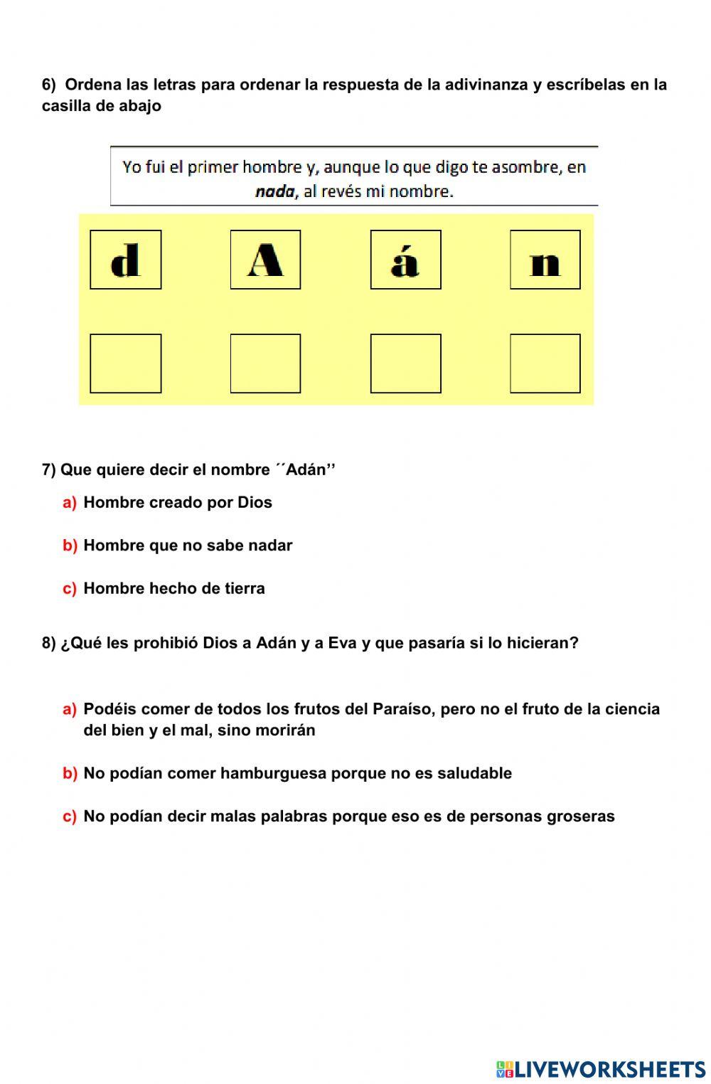 Bimestral de religión 1 periodo