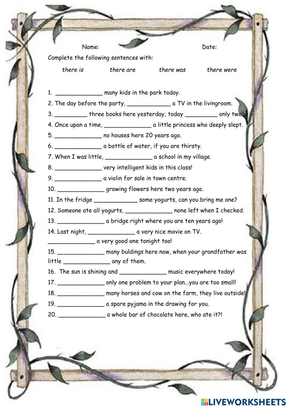 There is there are there was there were