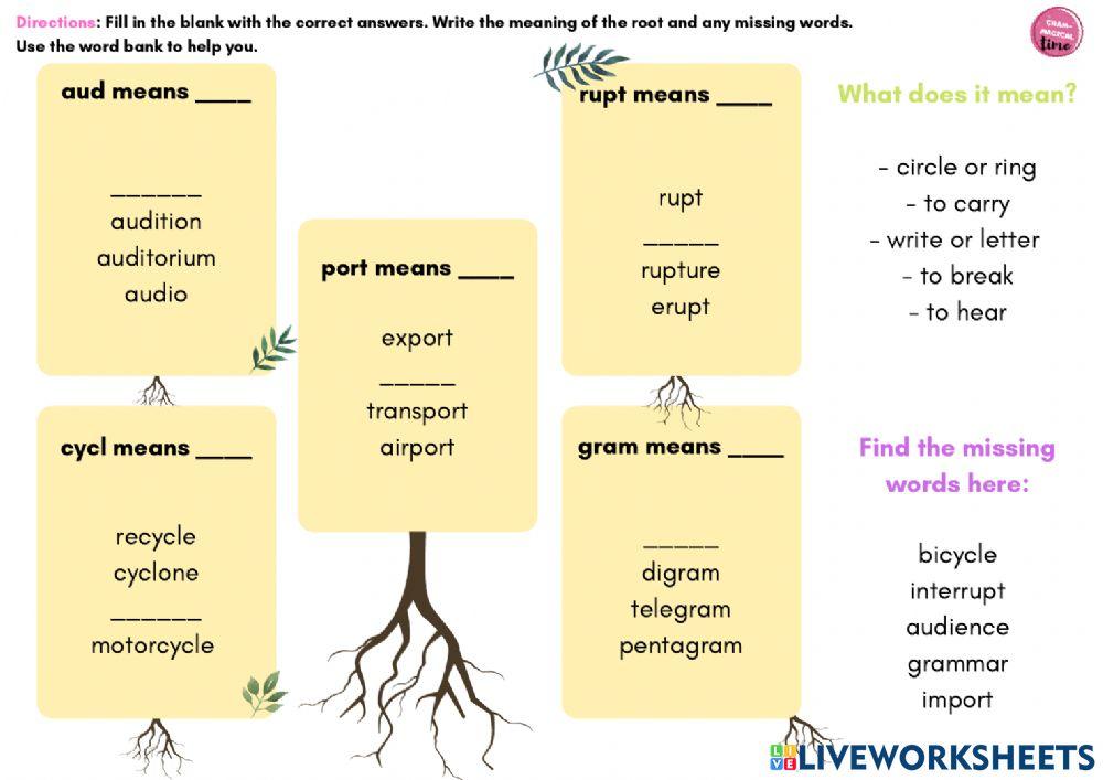 Root Words - 4th-grade