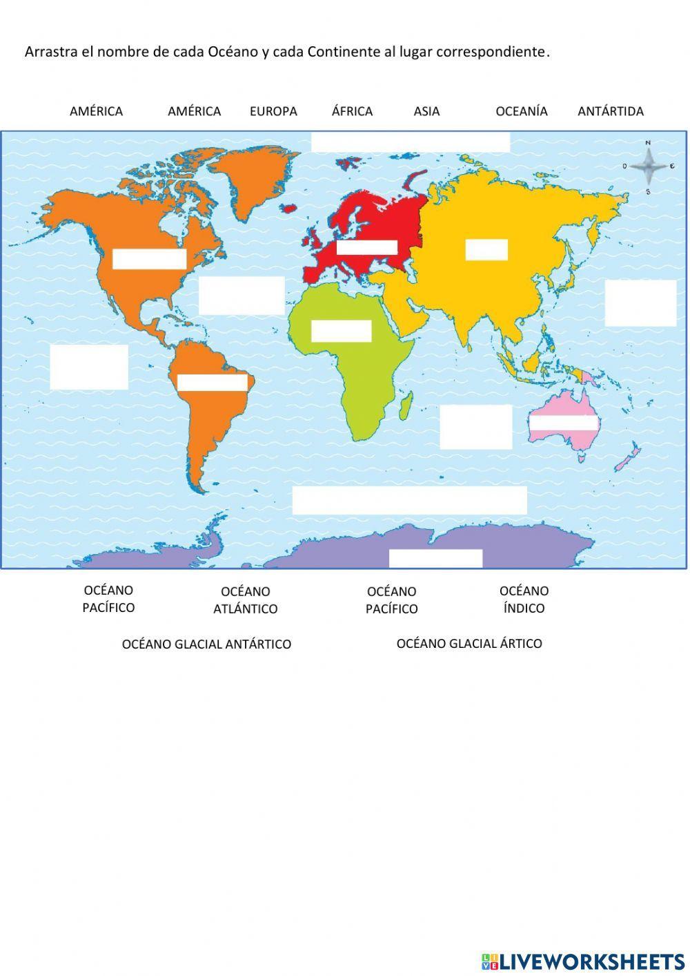 Océanos y continentes