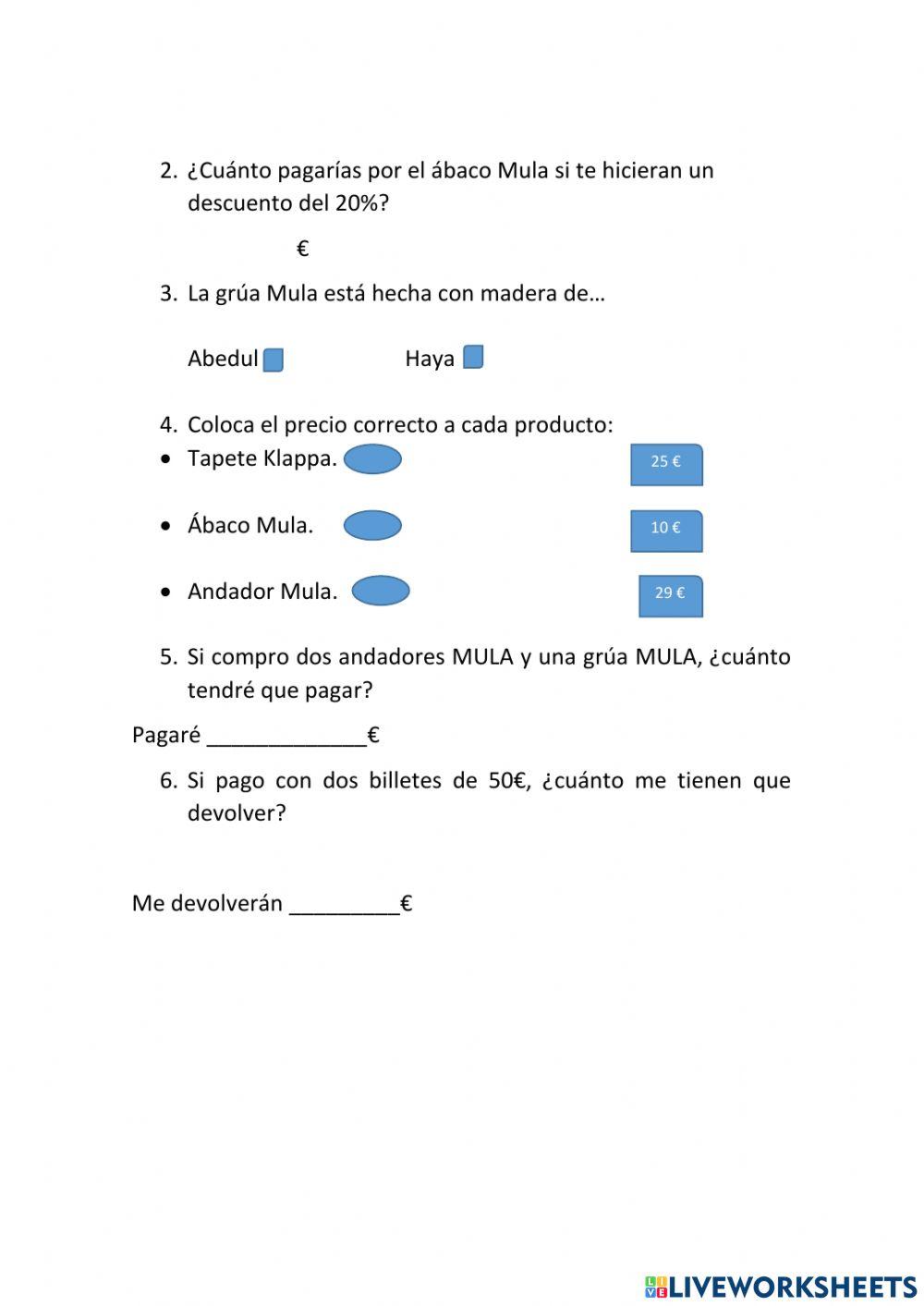 Repaso sumas y restas con compras en Ikea.