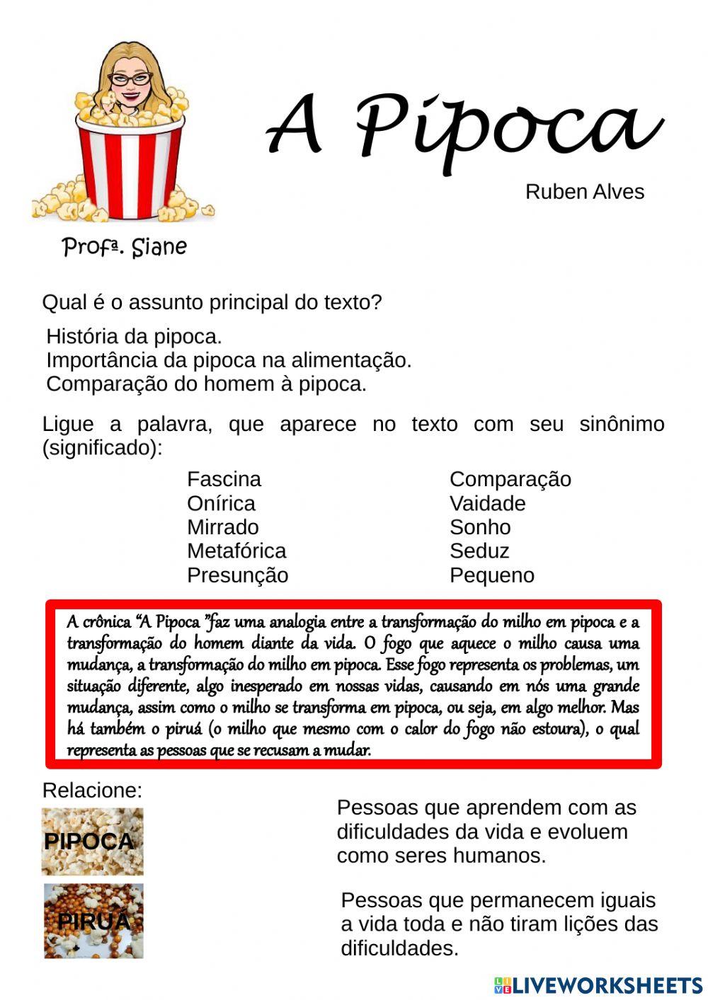 A Pipoca - Ruben Alves
