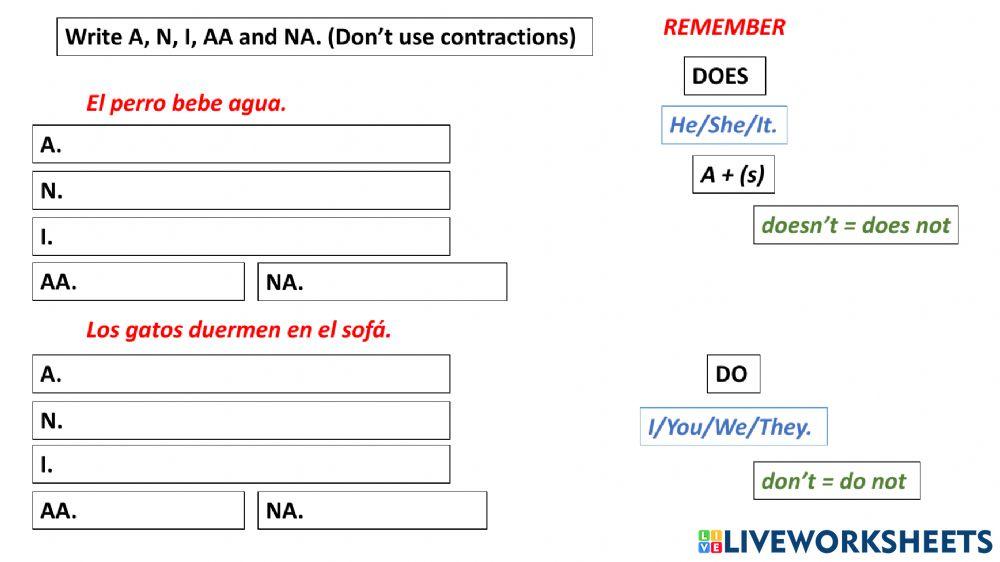 Do does | Live Worksheets