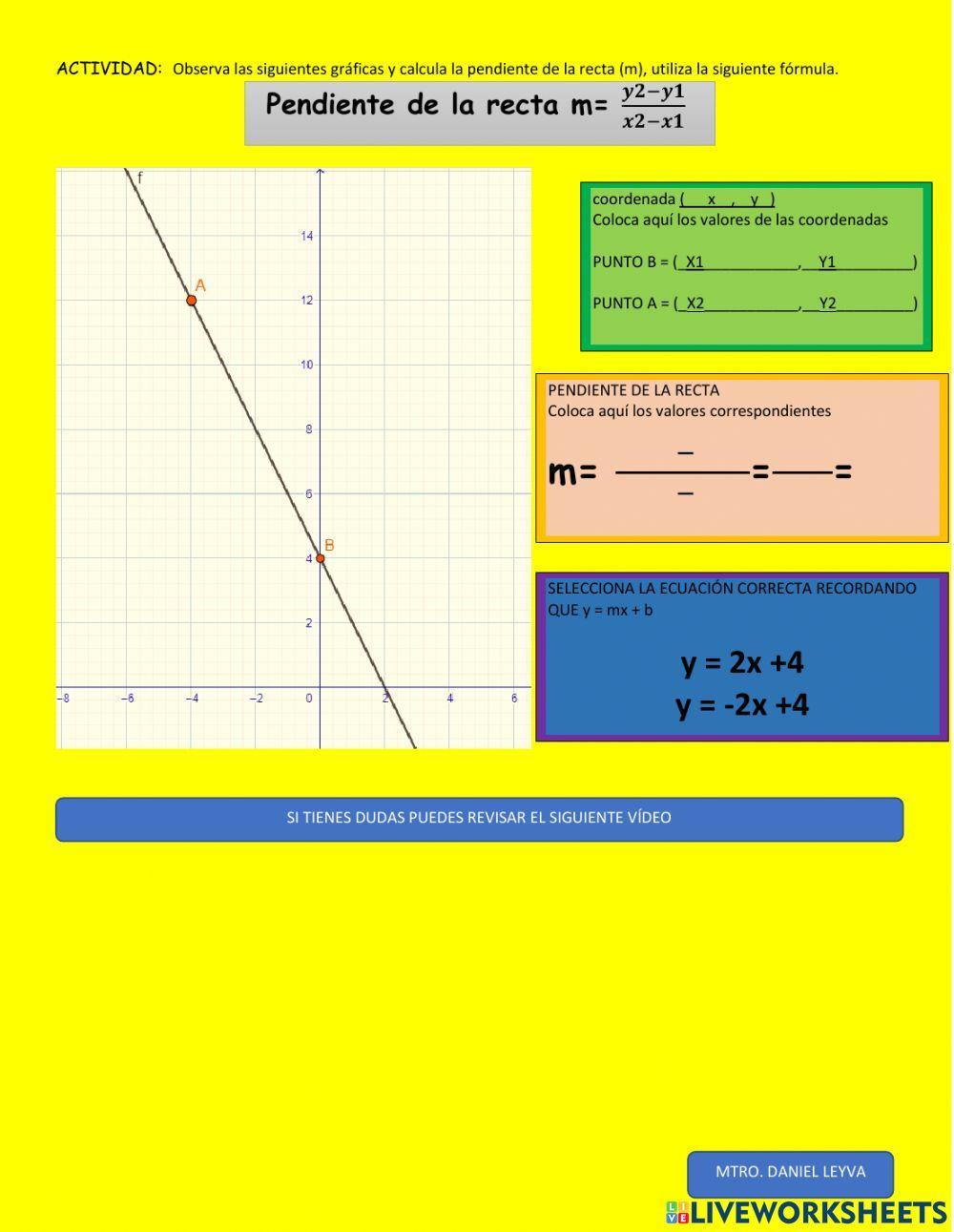 Pendiente de una recta