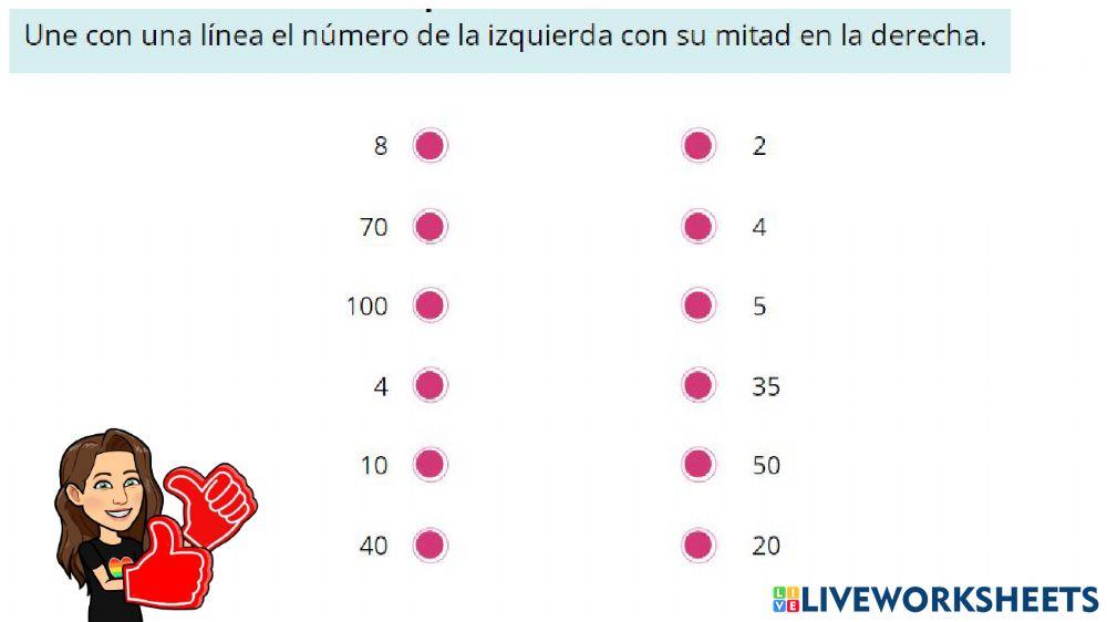 Mitades, dobles y triples