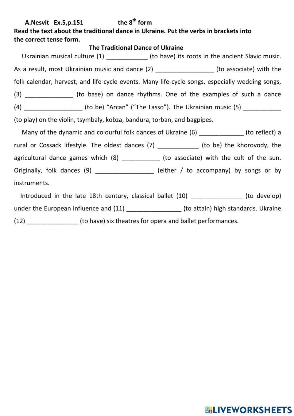 The Traditional Dance of Ukraine