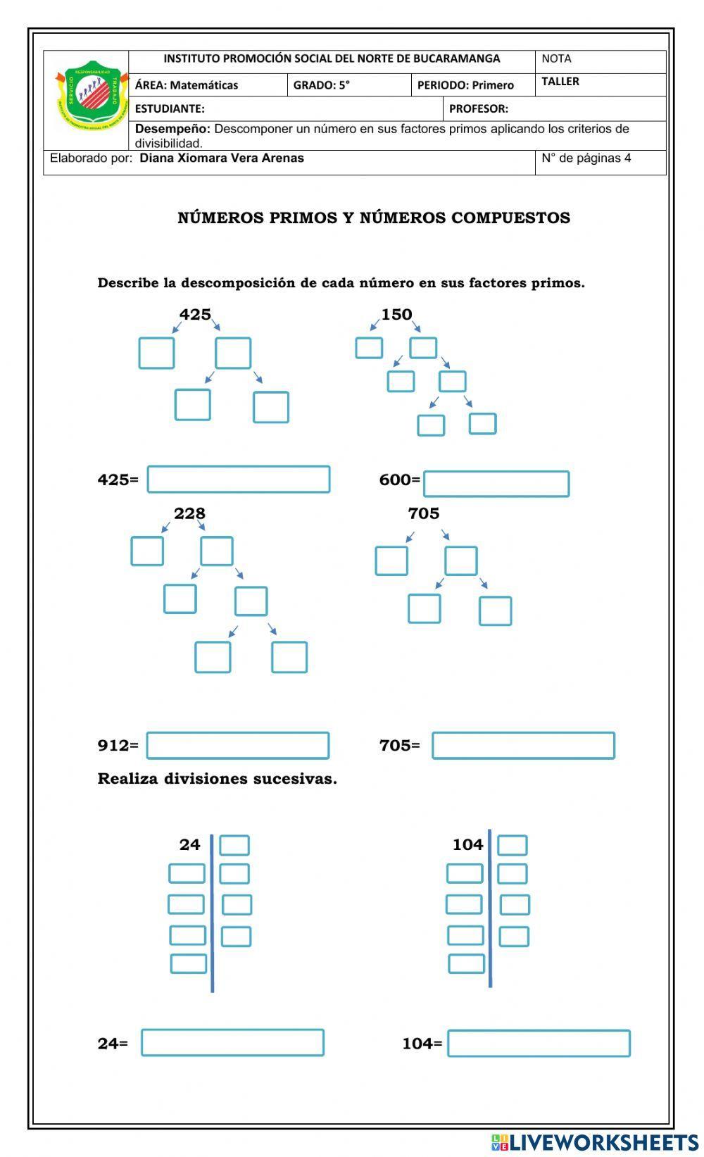 Descomposición en factores primos