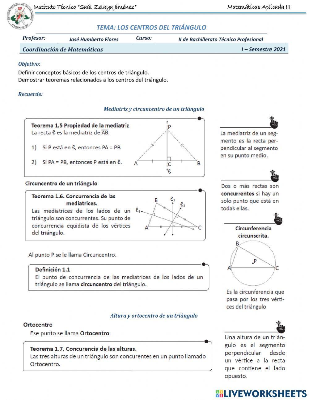 Los Centros del Triángulo