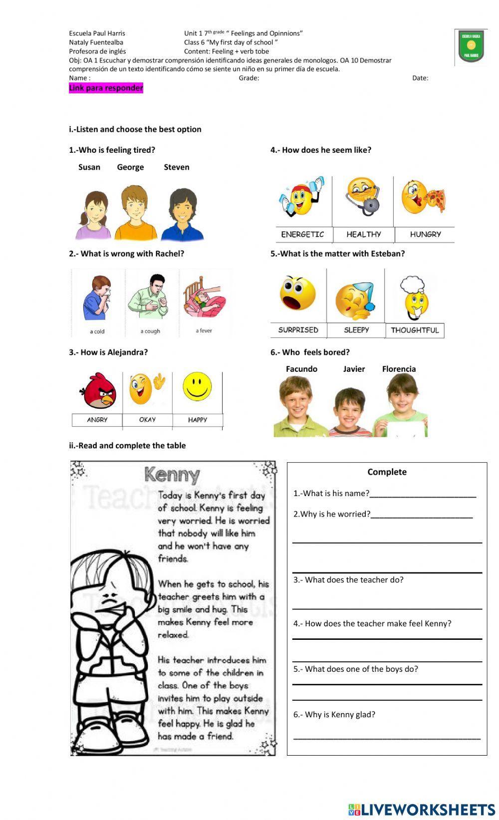 Class 6 unit 1 7th grade