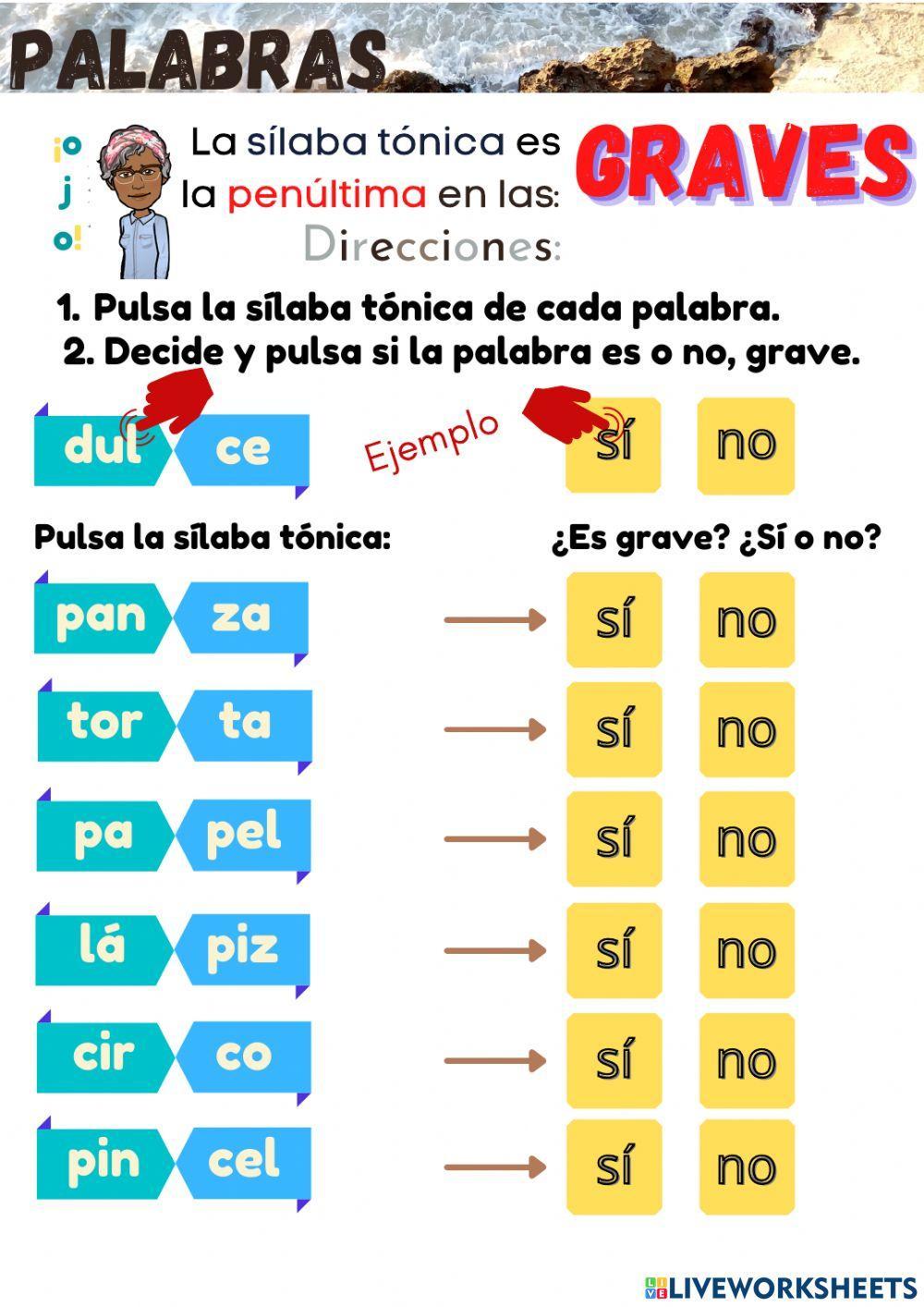 911390 | Palabras graves o llanas | Maria C. Dominguez C.