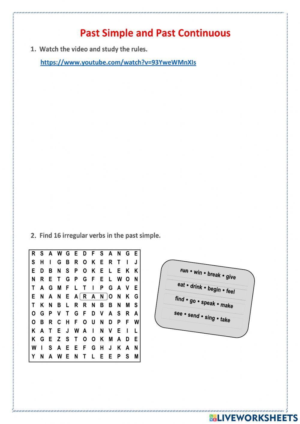 Past Simple and Continuous -easy
